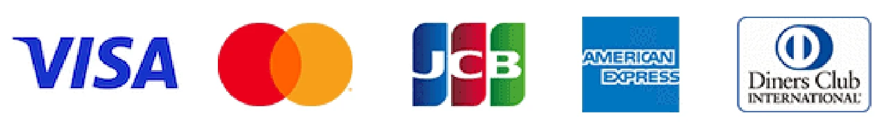 VISA／MASTER／JCB／AMEX／DINERS